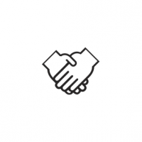 pictogramme de deux collaborateurs se serrant la main